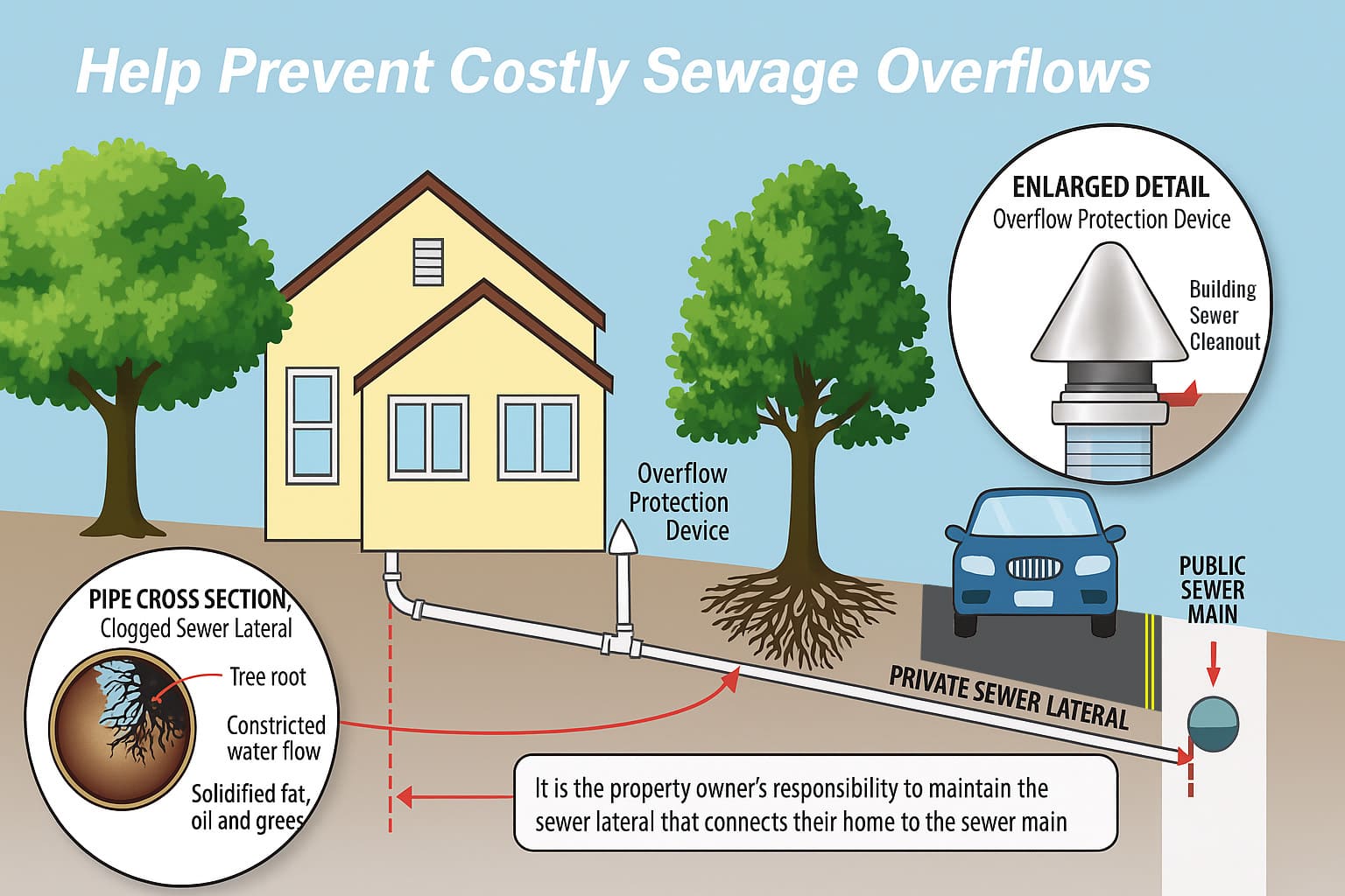 Understanding the Problem Intrusion Roots in Sewer Line - Diagram
