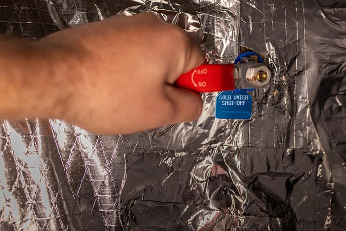 locate your main water shut off valve today and put tag on it